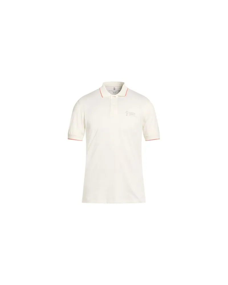 Brunello Cucinelli TOPS - Poloshirtsauf YOOX.COM Cremeweiß