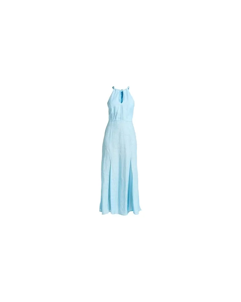 120% Lino KLEIDER - Maxi-Kleiderauf YOOX.COM Himmelblau