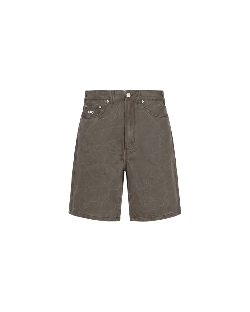 Obey HOSEN & RÖCKE - Jeansshortsauf YOOX.COM Dunkelgrün