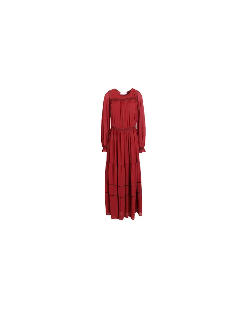 See by Chloé KLEIDER - Maxi-Kleiderauf YOOX.COM Ziegelrot