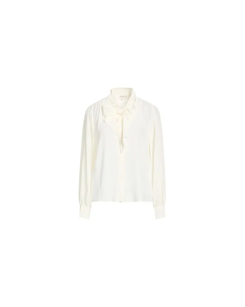 Frame Denim THE SILK TIE BLOUSE - TOPS - Hemdenauf YOOX.COM Elfenbein