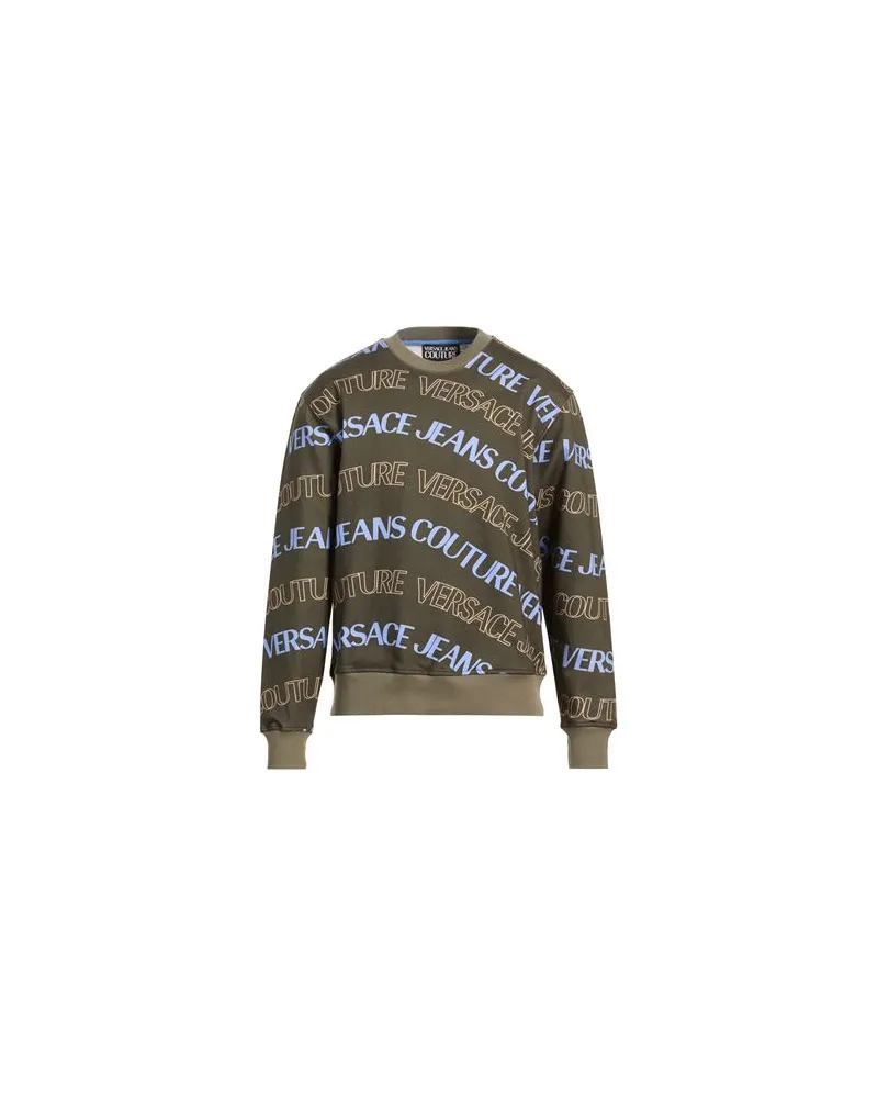 Versace Jeans TOPS - Sweatshirtsauf YOOX.COM Militärgrün