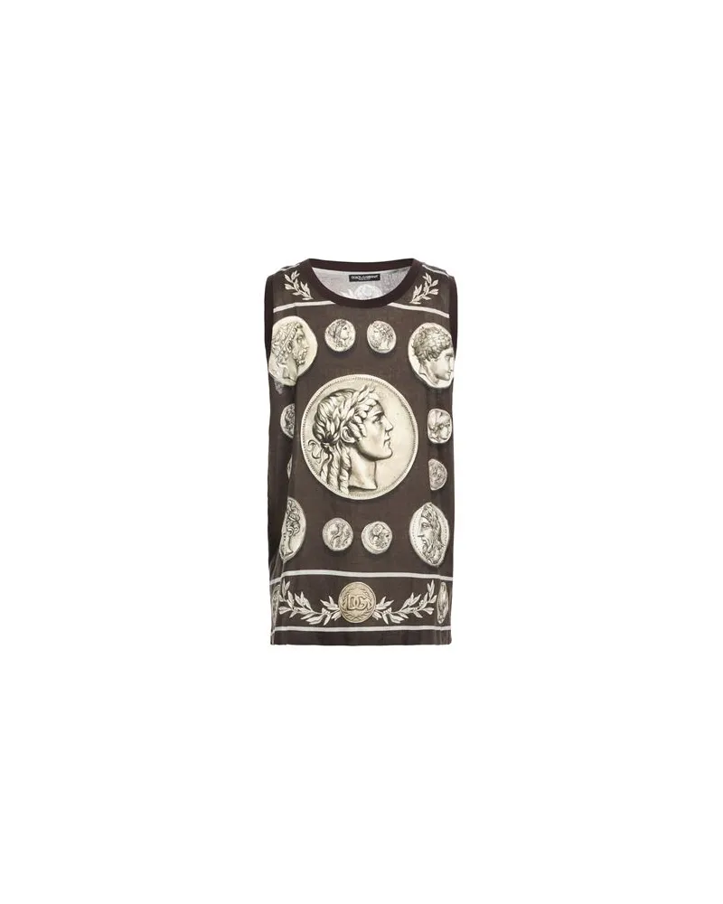 Dolce & Gabbana TOPS - T-shirtsauf YOOX.COM Dunkelbraun