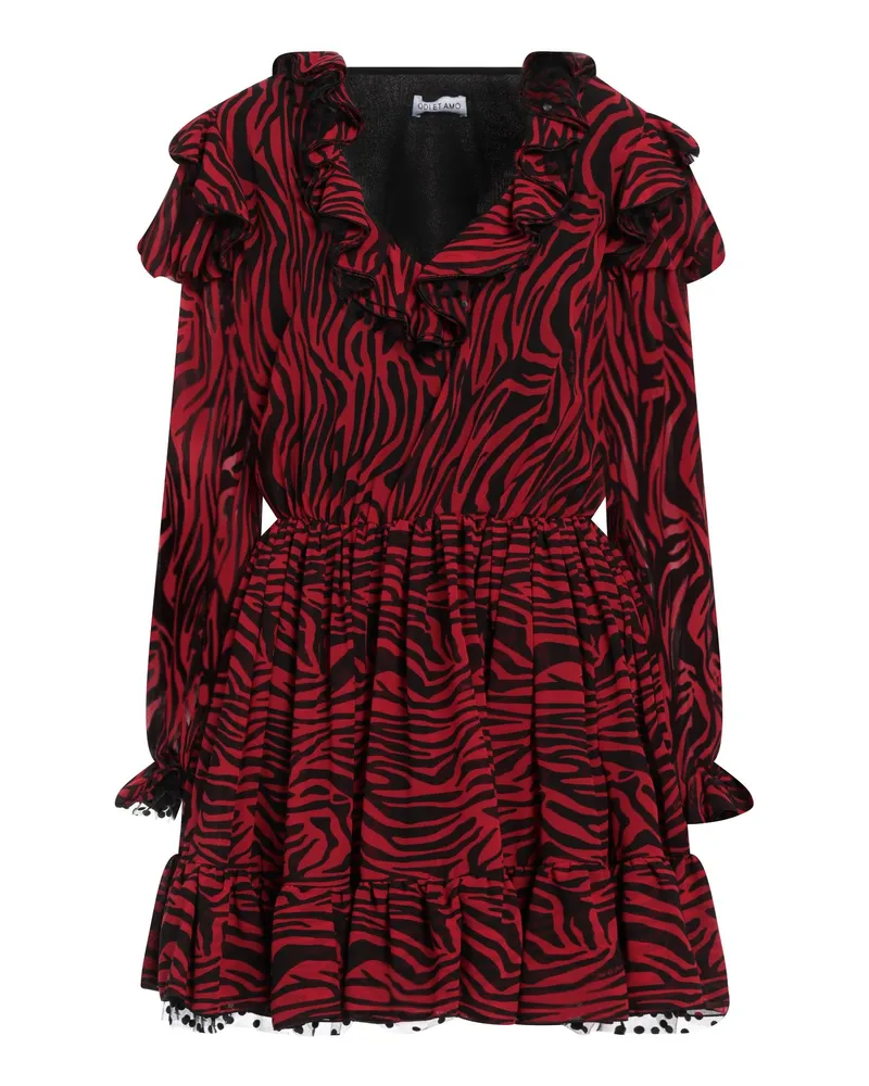 Odi et Amo Mini-Kleid Rot