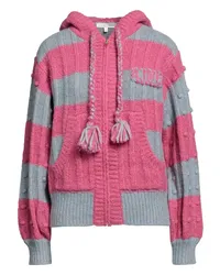 LoveShackFancy Strickjacke Fuchsia