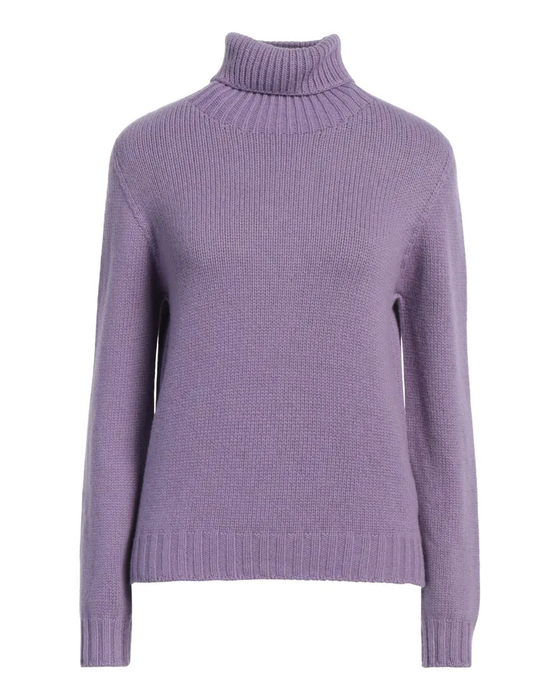 ARAGONA Rollkragenpullover Violett