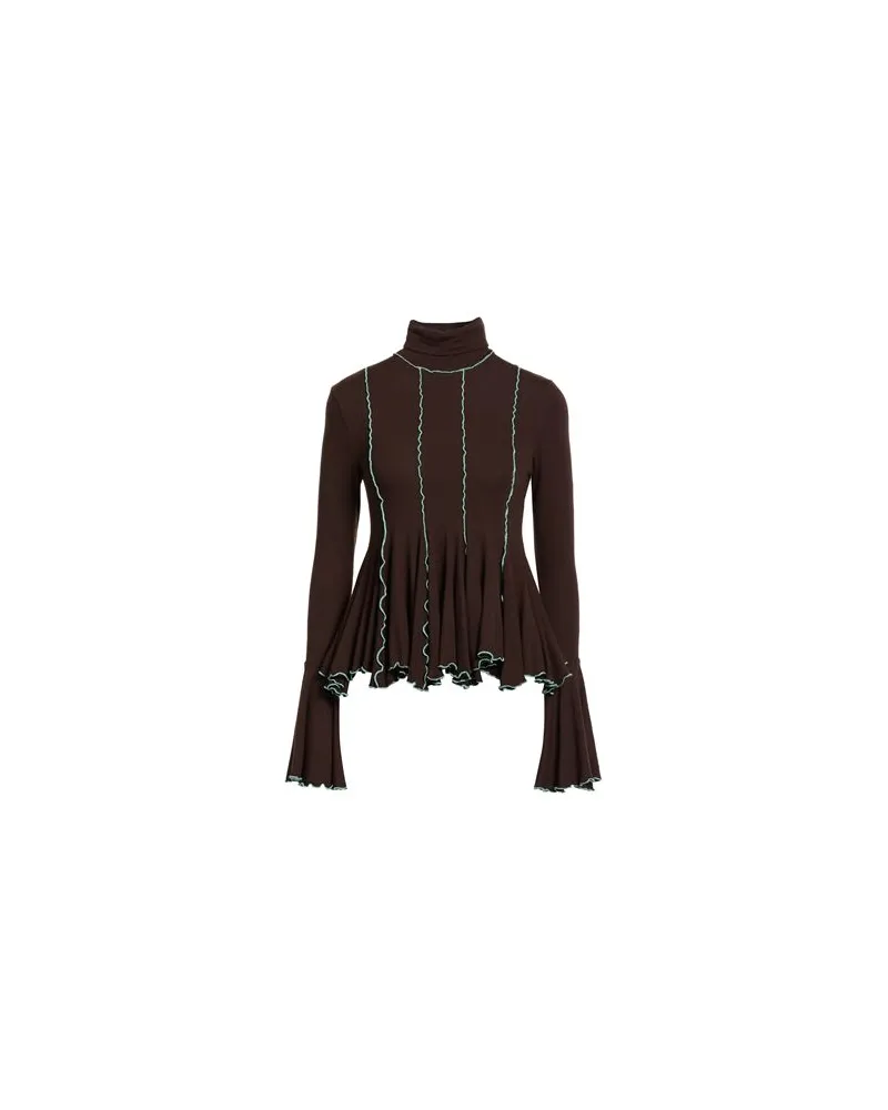 SIEDRES STRICKWAREN - Rollkragenpulloverauf YOOX.COM Dunkelbraun