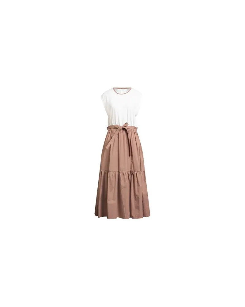 Peserico KLEIDER - Maxi-Kleiderauf YOOX.COM Hellbraun