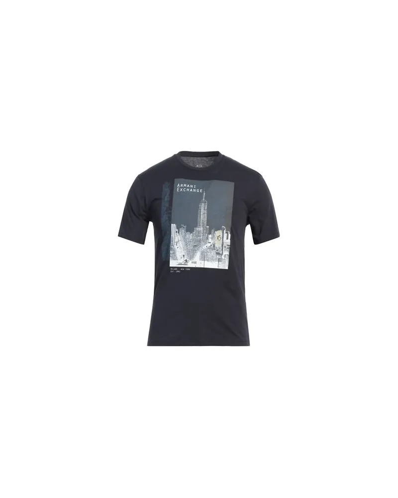 Armani Exchange TOPS - T-shirtsauf YOOX.COM Marineblau