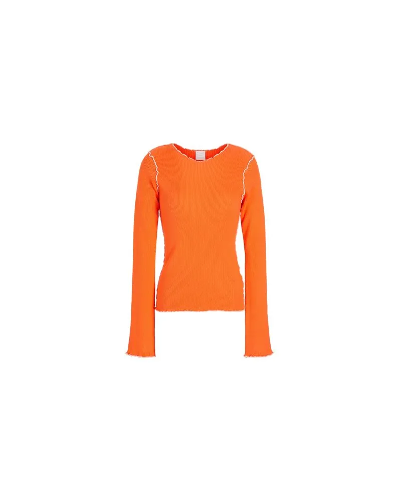 8 by Yoox LETTUCE HEM CREWNECK  - STRICKWAREN - Pulloverauf YOOX.COM Orange