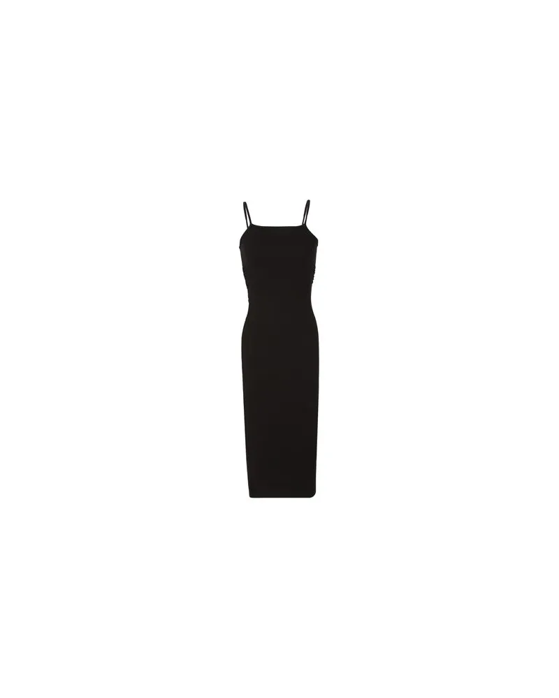 8 by Yoox JERSEY OPEN-BACK MIDI DRESS  - KLEIDER - Midi-Kleiderauf YOOX.COM Schwarz
