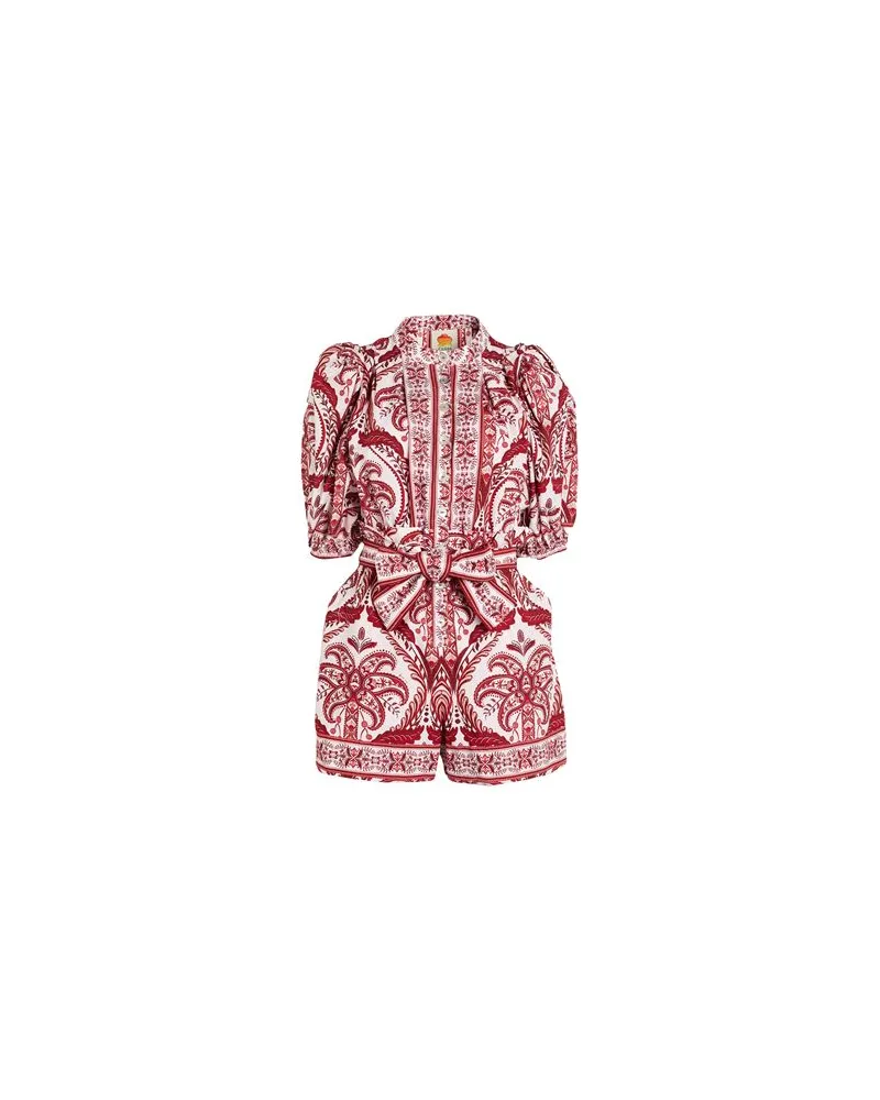 FARM Rio TROPICAL CAMEO OFF-WHITE ROMPER - OVERALLS - Jumpsuitsauf YOOX.COM Ziegelrot