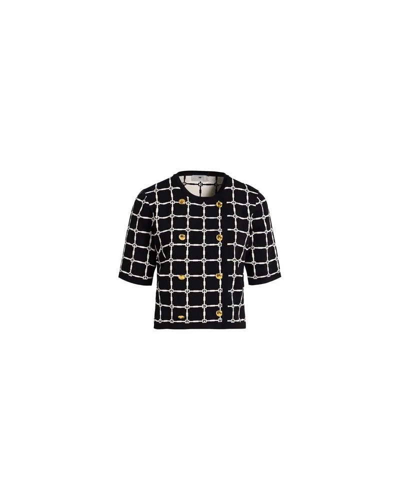 Elisabetta Franchi STRICKWAREN - Strickjackenauf YOOX.COM Schwarz