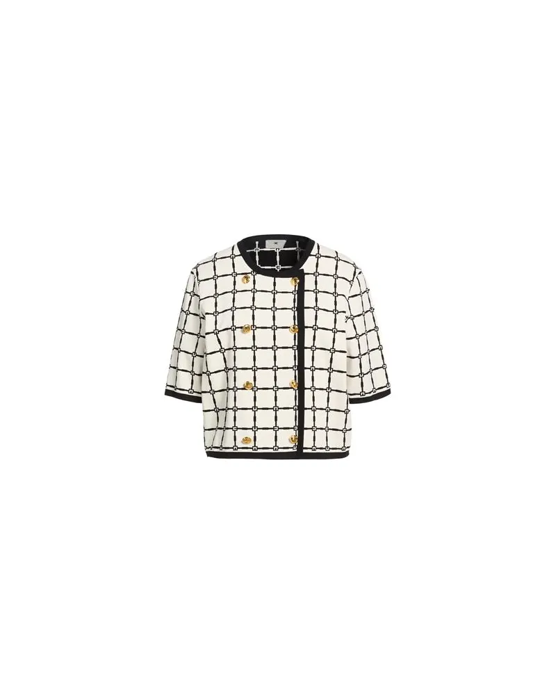 Elisabetta Franchi STRICKWAREN - Strickjackenauf YOOX.COM Elfenbein