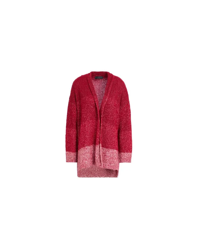 Icona By Kaos STRICKWAREN - Strickjackenauf YOOX.COM Ziegelrot