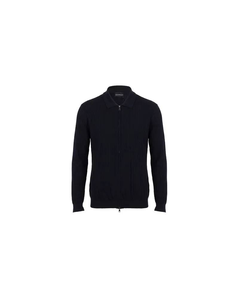 Emporio Armani STRICKWAREN - Strickjackenauf YOOX.COM Nachtblau