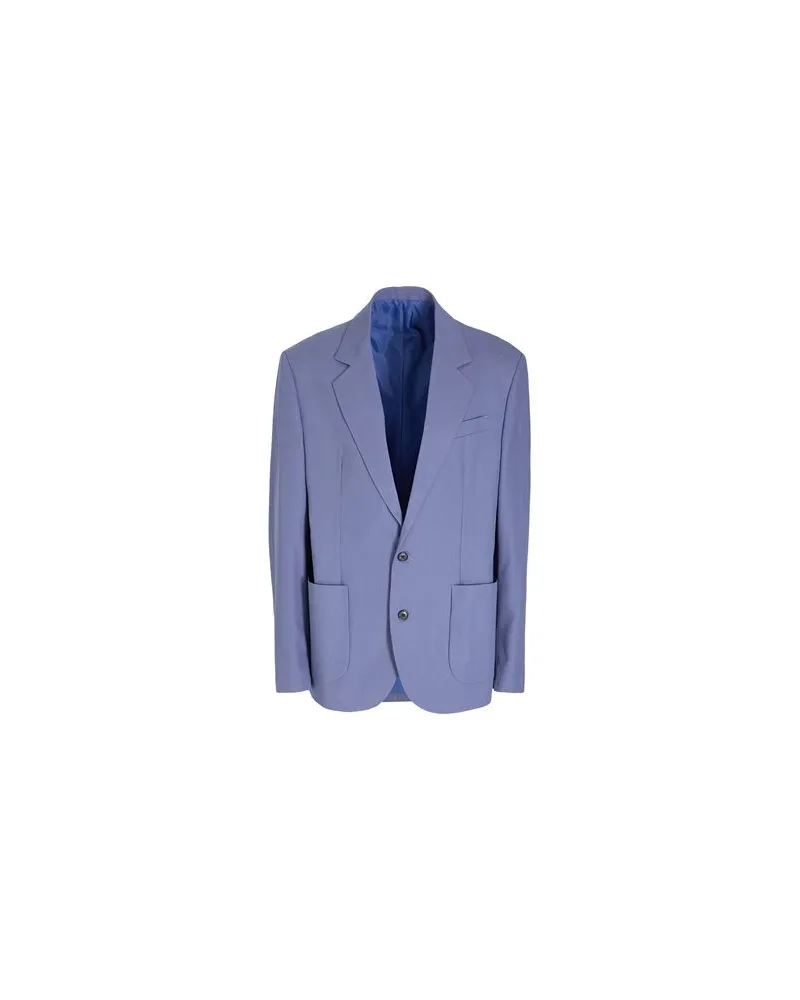 8 by Yoox COTTON SINGLE BREASTED OVERSIZE BLAZER  - ANZÜGE und CO-ORDS - Blazersauf YOOX.COM Taubenblau