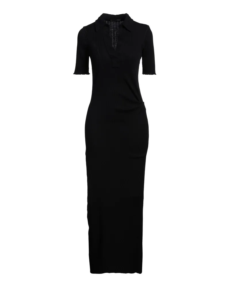 Helmut Lang Maxi-Kleid Schwarz