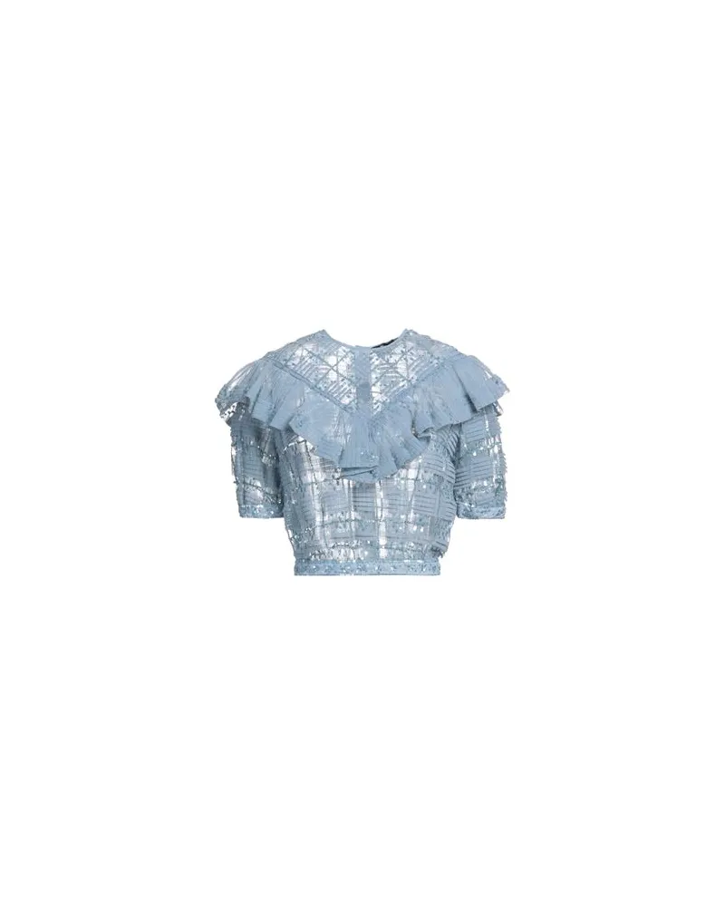 Elisabetta Franchi TOPS - Topsauf YOOX.COM Taubenblau
