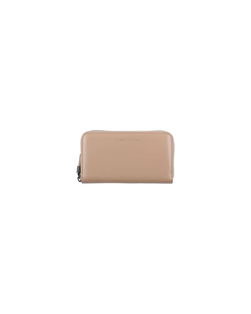 Brunello Cucinelli Kleinlederwaren - Brieftaschenauf YOOX.COM Hellbraun
