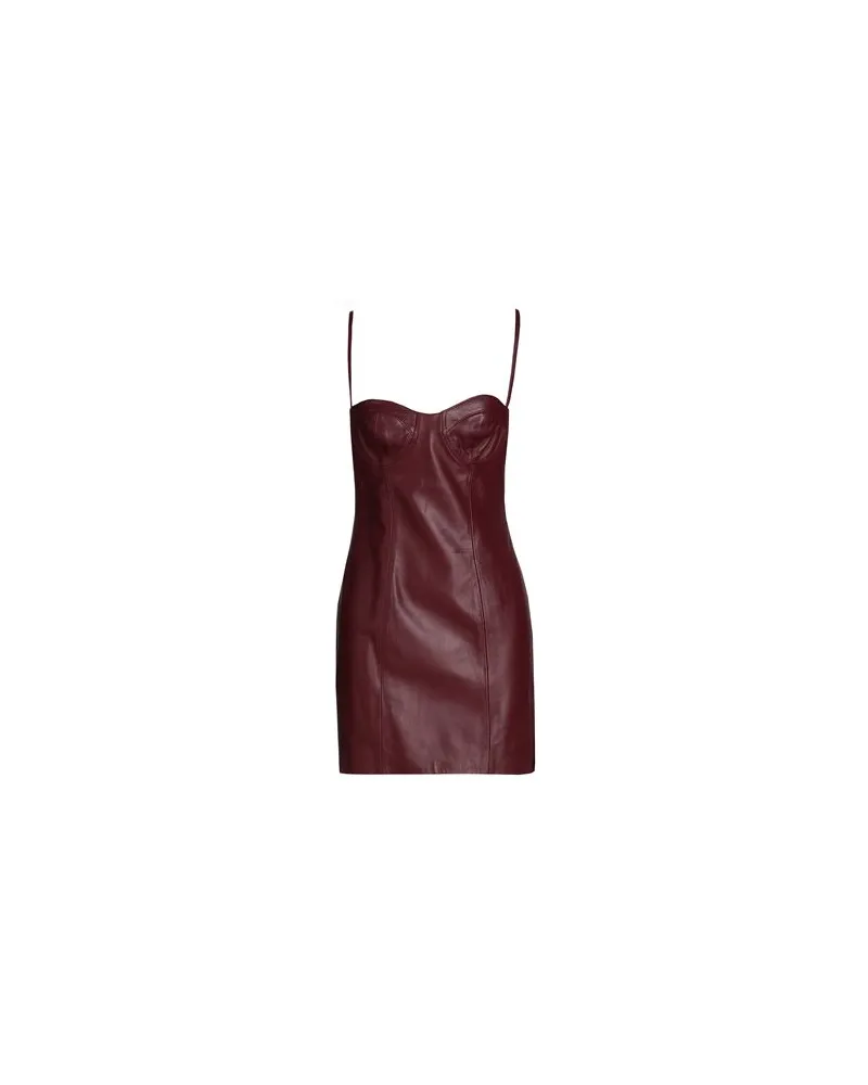 8 by Yoox LEATHER TUBE DRESS  - KLEIDER - Mini-Kleiderauf YOOX.COM Bordeaux