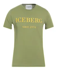 Iceberg T-shirts Militärgrün