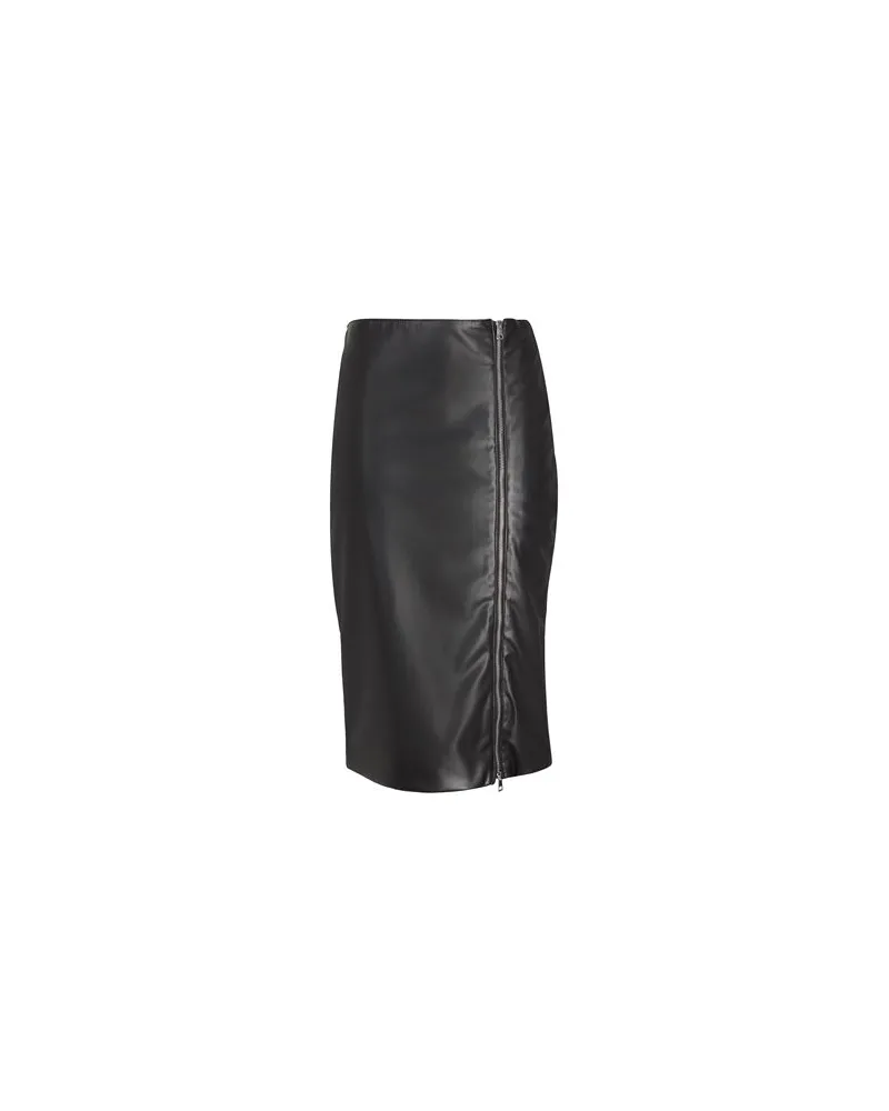 8 by Yoox FRONT ZIP DETAIL SPLIT MIDI SKIRT - HOSEN & RÖCKE - Midi-Röckeauf YOOX.COM Schwarz