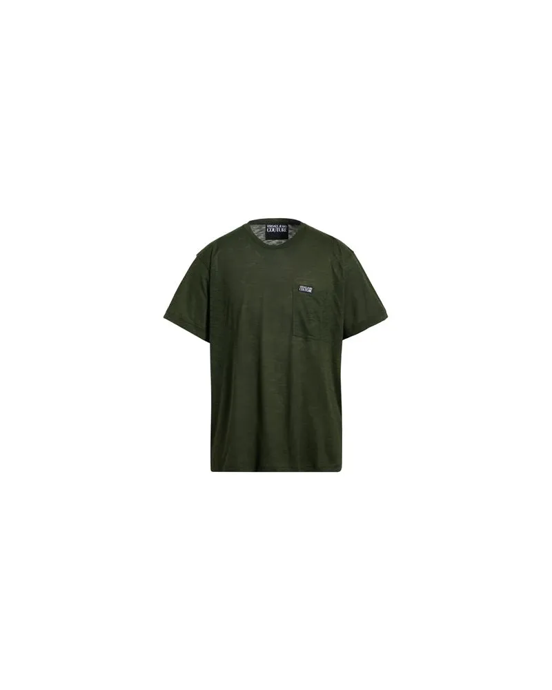 Versace Jeans TOPS - T-shirtsauf YOOX.COM Militärgrün