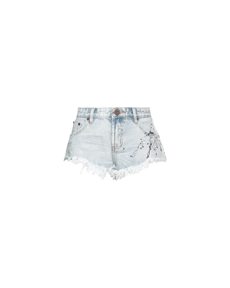 One Teaspoon HOSEN & RÖCKE - Jeansshortsauf YOOX.COM Blau