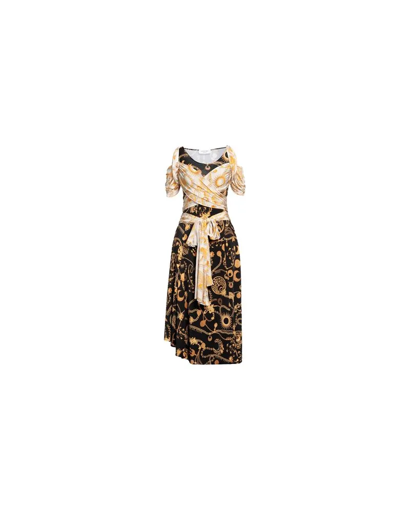 Marine Serre KLEIDER - Midi-Kleiderauf YOOX.COM Schwarz