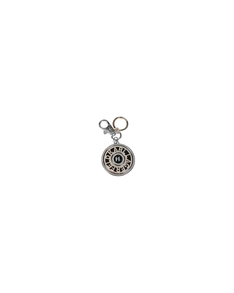 Karl Lagerfeld K/CIRCLE LOGO FUN KEYCHAIN  - Kleinlederwaren - Schlüsselanhängerauf YOOX.COM Silber