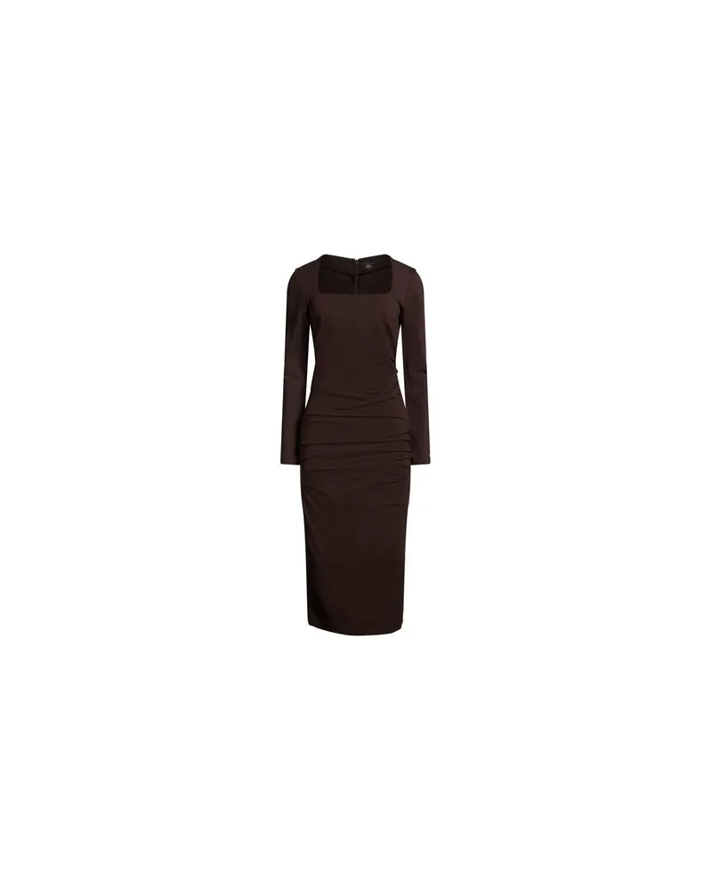 Blumarine KLEIDER - Midi-Kleiderauf YOOX.COM Dunkelbraun