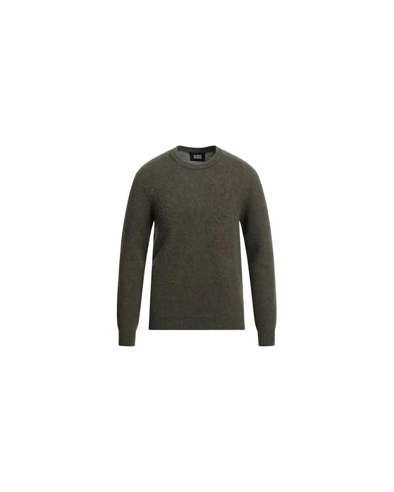 Alpha Studio STRICKWAREN - Pulloverauf YOOX.COM Militärgrün
