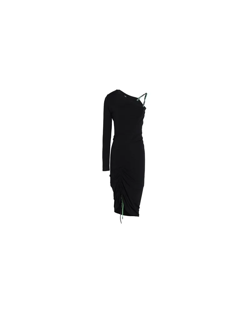 Karl Lagerfeld CORD DETAIL JERSEY DRESS  - KLEIDER - Midi-Kleiderauf YOOX.COM Schwarz