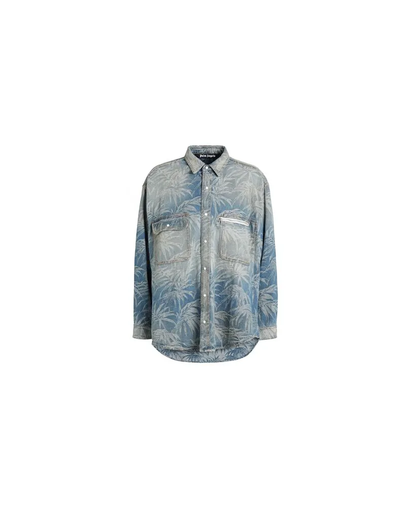Palm Angels TOPS - Jeanshemdenauf YOOX.COM Blau