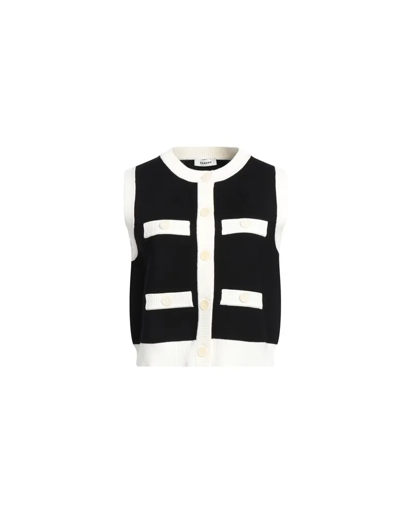 Sandro STRICKWAREN - Strickjackenauf YOOX.COM Schwarz