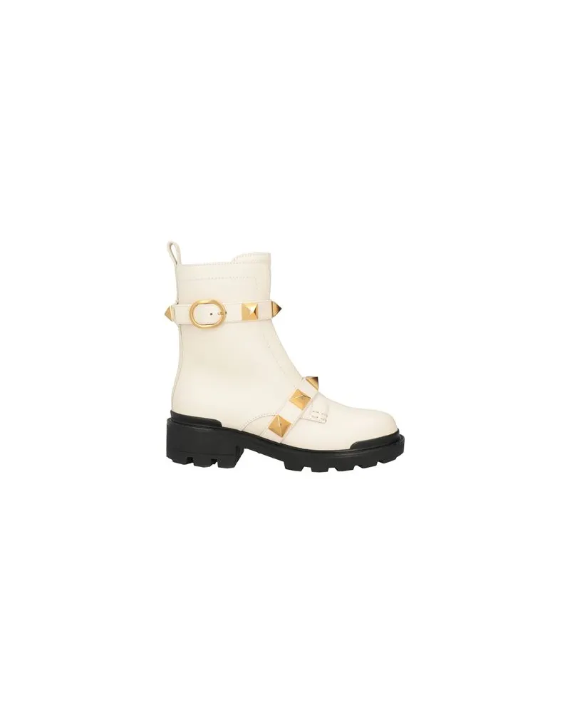 Valentino Garavani SCHUHE - Stiefelettenauf YOOX.COM Cremeweiß