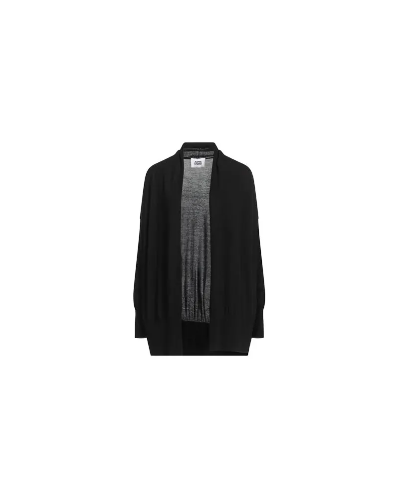 Alpha Studio STRICKWAREN - Strickjackenauf YOOX.COM Schwarz