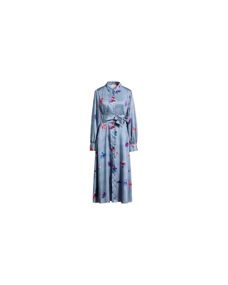 MARELLA KLEIDER - Maxi-Kleiderauf YOOX.COM Taubenblau