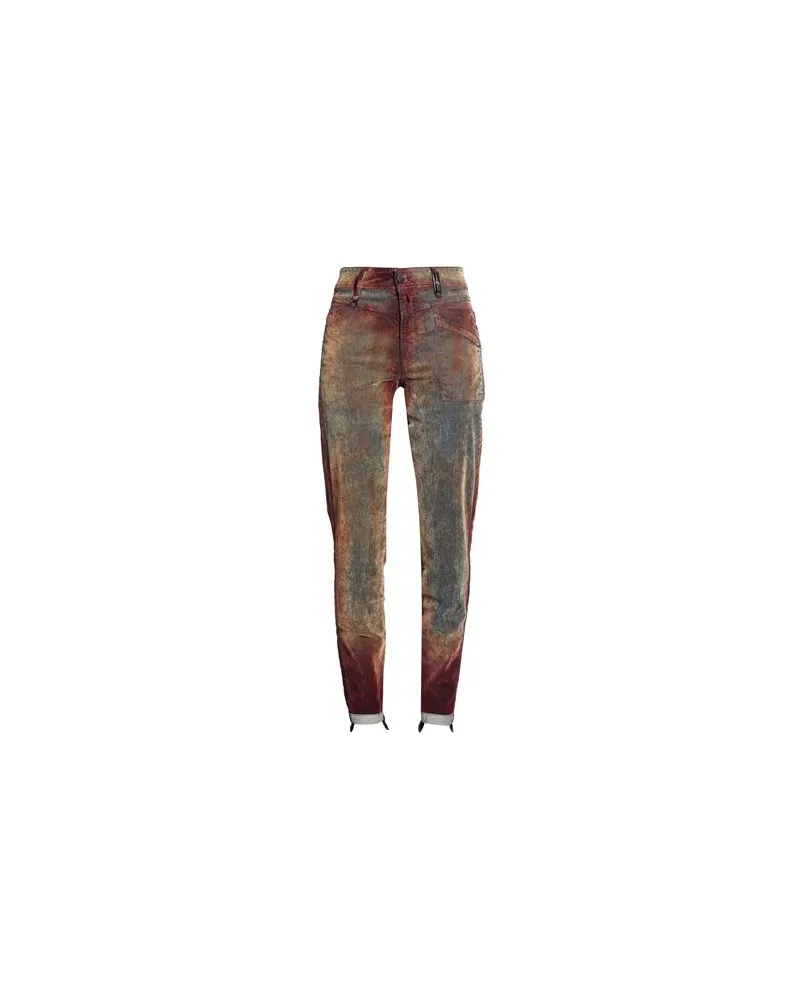HIGH USE - HOSEN & RÖCKE - Jeanshosenauf YOOX.COM Ziegelrot