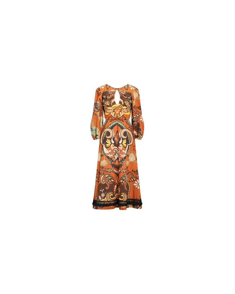 Simona Corsellini KLEIDER - Midi-Kleiderauf YOOX.COM Rostrot
