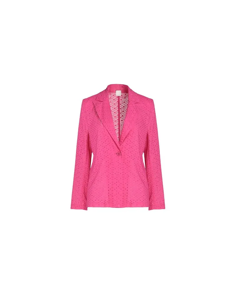 8 by Yoox COTTON LACE SUIT JACKET   - ANZÜGE und CO-ORDS - Blazersauf YOOX.COM Fuchsia