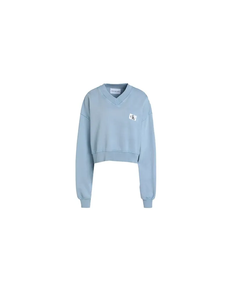 Calvin Klein TOPS - Sweatshirtsauf YOOX.COM Hellblau