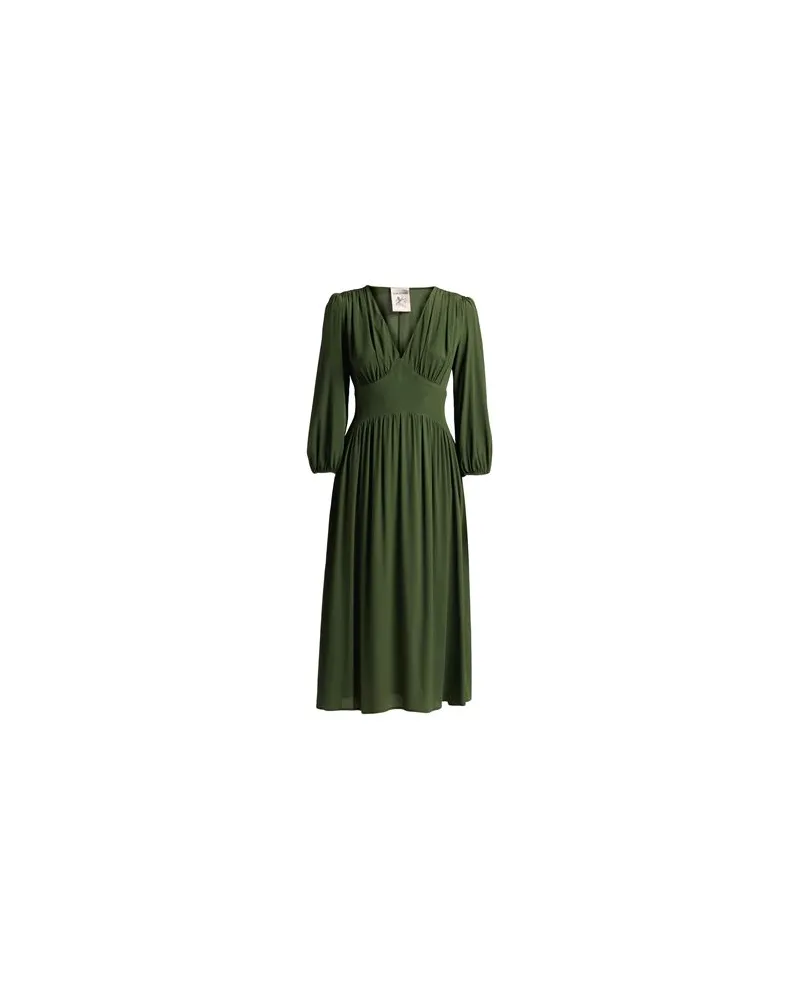 Semicouture KLEIDER - Midi-Kleiderauf YOOX.COM Militärgrün