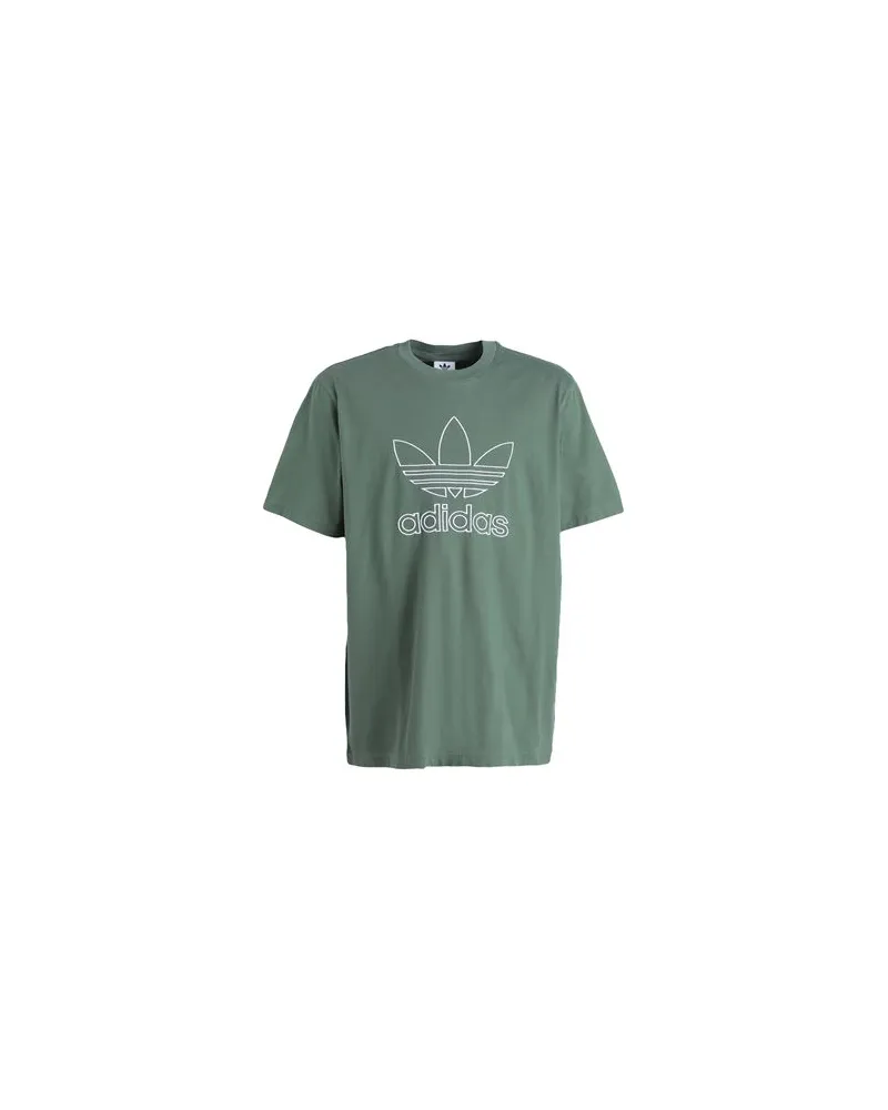 adidas OUTL TREF TEE  - TOPS - T-shirtsauf YOOX.COM Grün