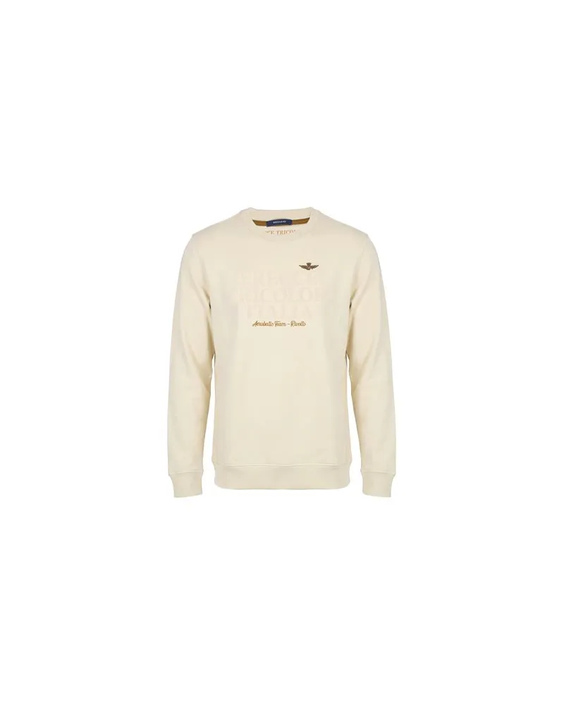 Aeronautica Militare TOPS - Sweatshirtsauf YOOX.COM Cremeweiß