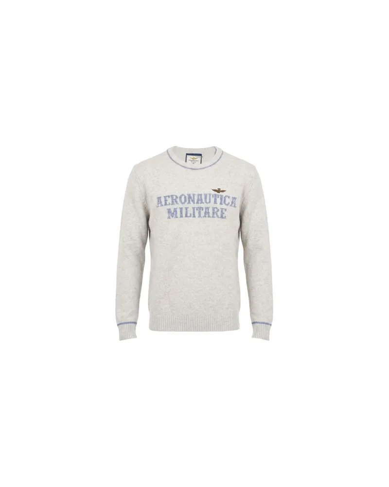 Aeronautica Militare STRICKWAREN - Pulloverauf YOOX.COM Hellgrau