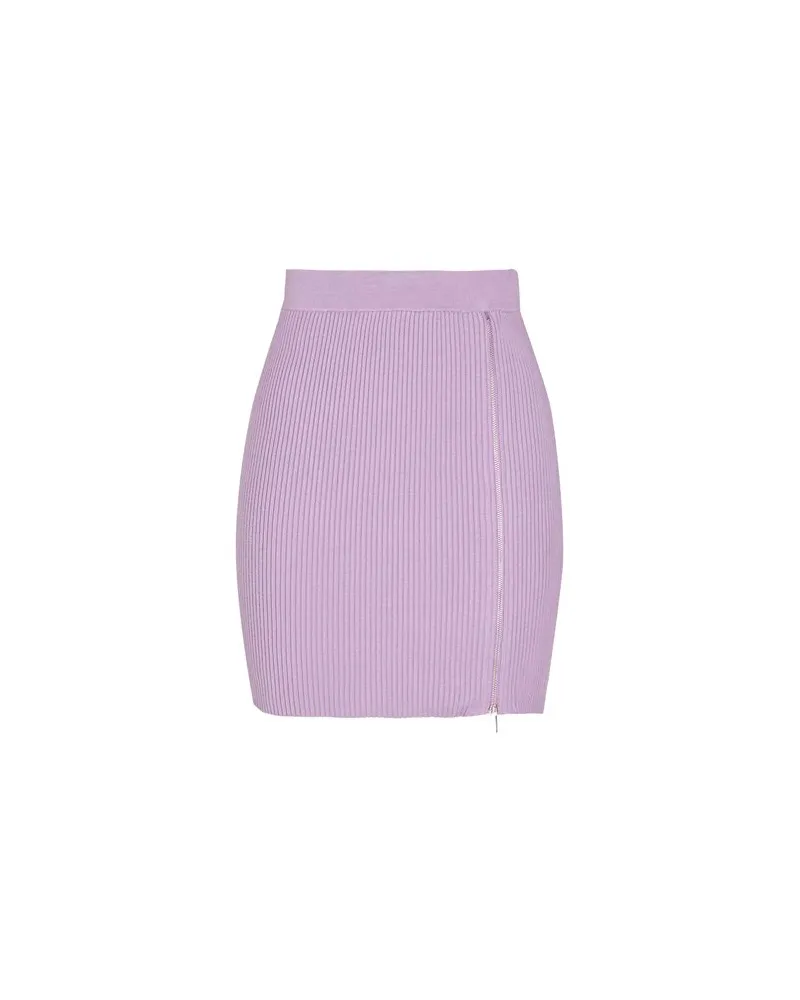 8 by Yoox VISCOSE BLEND MINI SKIRT WITH ZIP DETAIL  - HOSEN & RÖCKE - Miniröckeauf YOOX.COM Malve