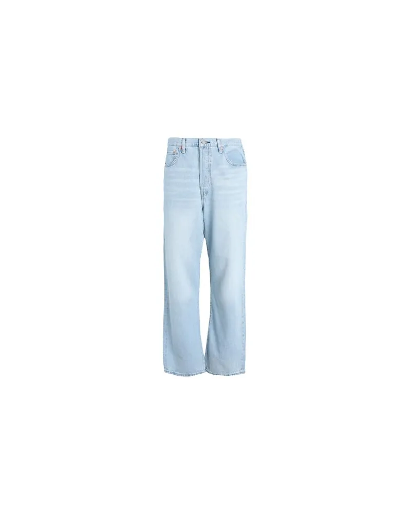 Levi's RIBCAGE STRAIGHT ANKLE - WORN IN  - HOSEN & RÖCKE - Jeanshosenauf YOOX.COM Blau
