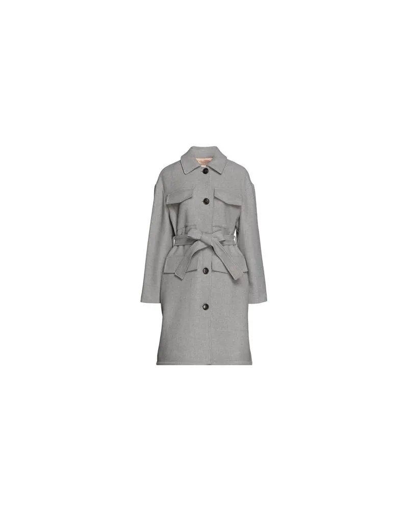 Semicouture JACKEN & MÄNTEL - Mäntelauf YOOX.COM Hellgrau